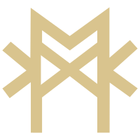 A golden rune representing Portland, Oregon based Tarot Reader, Esme Midnight Katzen.